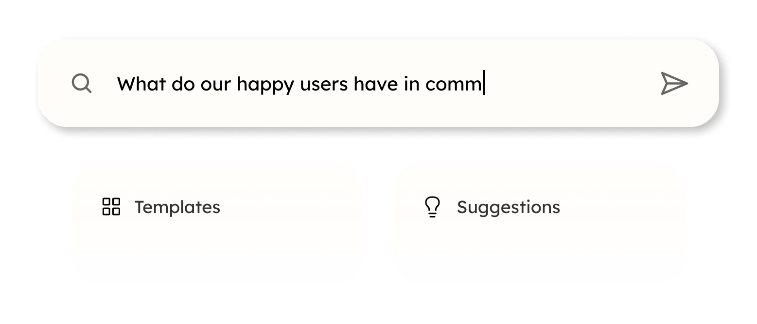 Userview's AI chat with templates and suggestions